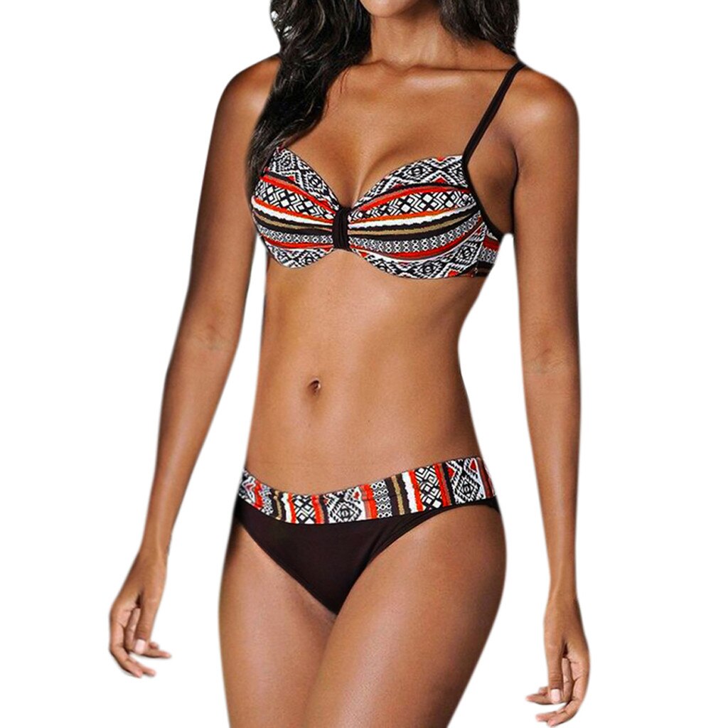 Women Sexy Bikini Sets Triangle Print Fashion Swimwear