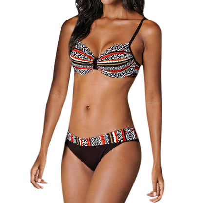 Women Sexy Bikini Sets Triangle Print Fashion Swimwear