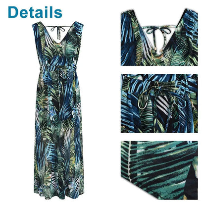 M Xl Floral Summer Dress For Women Clothing 2024 Bohemian Loose Beach Sundress Midi Skirt Female Holiday Maxi Dress Vestido Robe