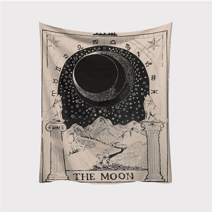 Mandala Tapestry Tarot Card  Wall Hanging Astrology Divination Witchcraft Room Decor Bedspread Throw Cover Sun Moon Wall Decor