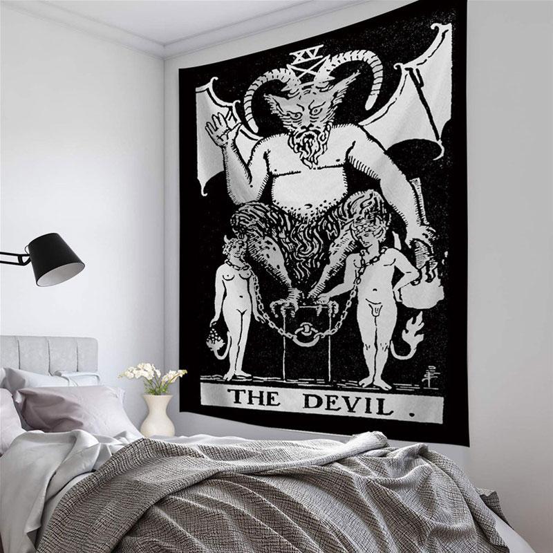 Mandala Tapestry Tarot Card  Wall Hanging Astrology Divination Witchcraft Room Decor Bedspread Throw Cover Sun Moon Wall Decor
