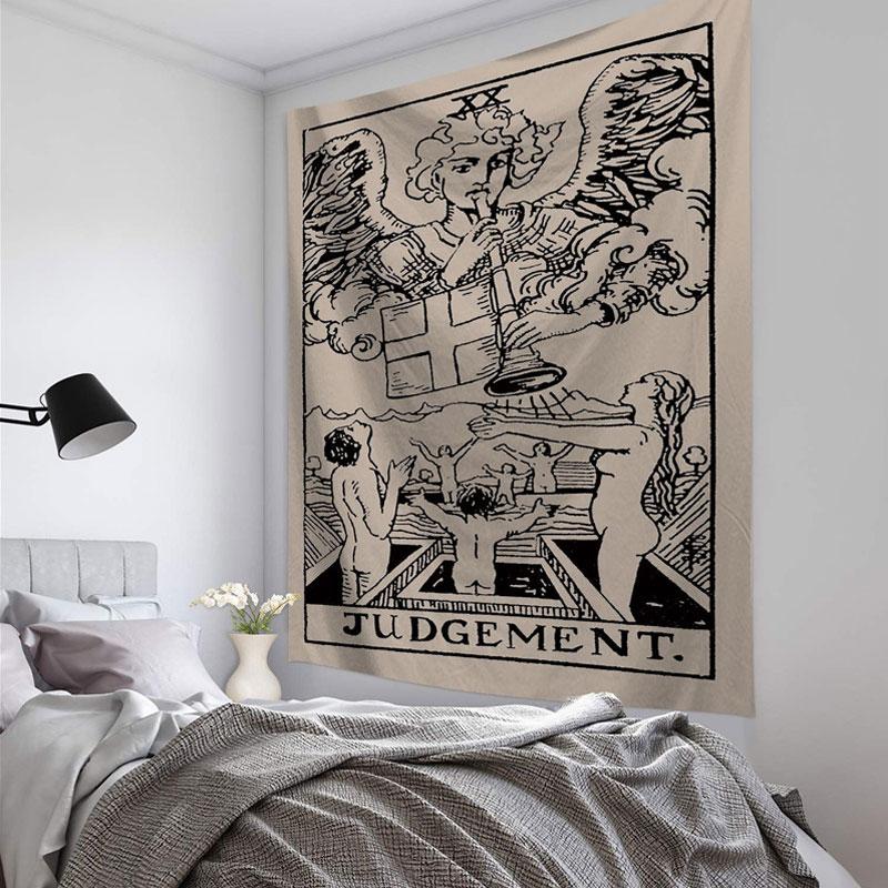 Mandala Tapestry Tarot Card  Wall Hanging Astrology Divination Witchcraft Room Decor Bedspread Throw Cover Sun Moon Wall Decor