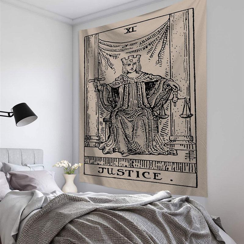 Mandala Tapestry Tarot Card  Wall Hanging Astrology Divination Witchcraft Room Decor Bedspread Throw Cover Sun Moon Wall Decor
