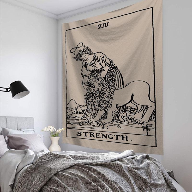 Mandala Tapestry Tarot Card  Wall Hanging Astrology Divination Witchcraft Room Decor Bedspread Throw Cover Sun Moon Wall Decor