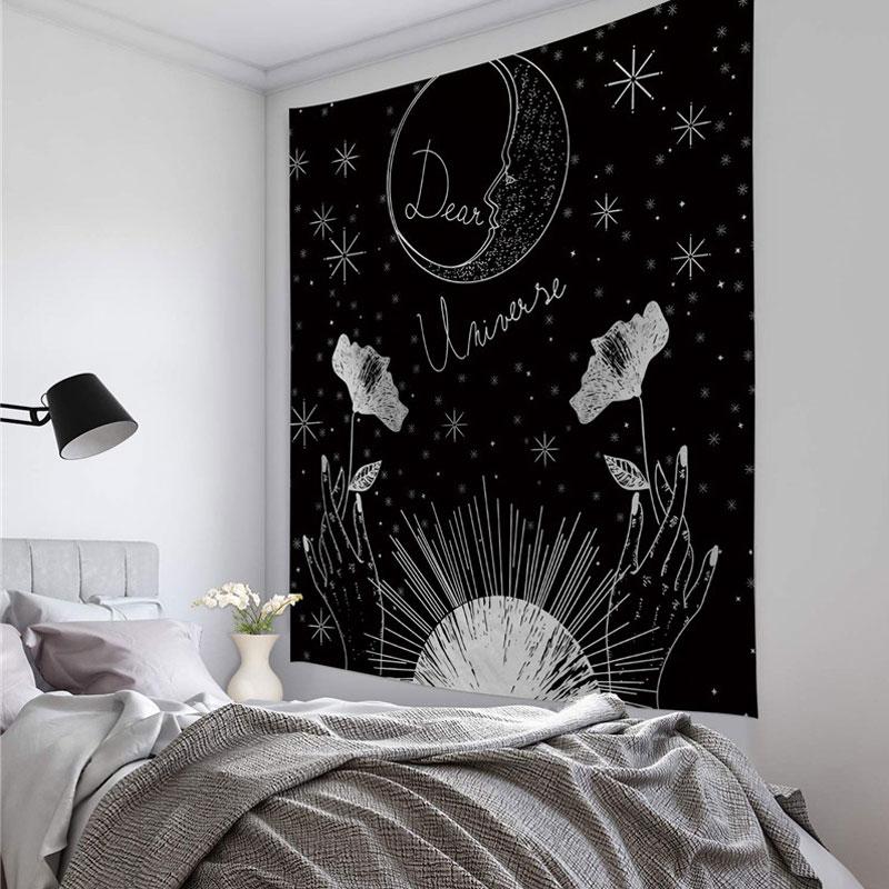 Mandala Tapestry Tarot Card  Wall Hanging Astrology Divination Witchcraft Room Decor Bedspread Throw Cover Sun Moon Wall Decor