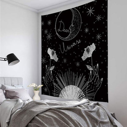 Mandala Tapestry Tarot Card  Wall Hanging Astrology Divination Witchcraft Room Decor Bedspread Throw Cover Sun Moon Wall Decor