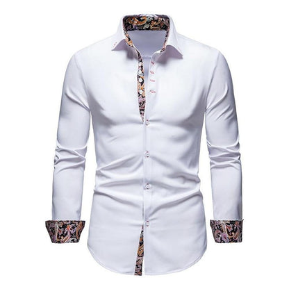 Sky Madrid Slim Paisley Long-Sleeve Shirt