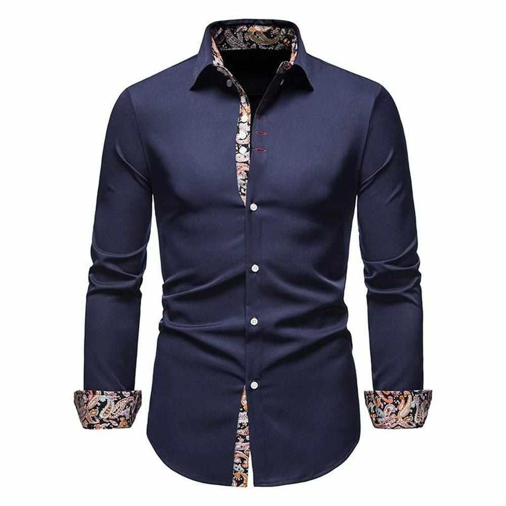 Sky Madrid Slim Paisley Long-Sleeve Shirt