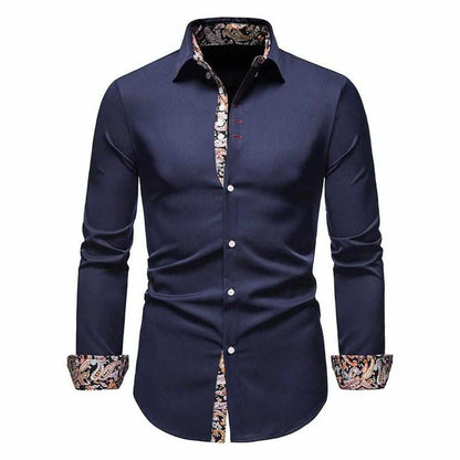 Sky Madrid Slim Paisley Long-Sleeve Shirt