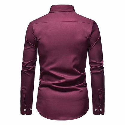 Sky Madrid Slim Paisley Long-Sleeve Shirt