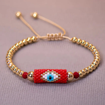 Woven Evil Eye Bracelet Handmade Bohemian Bead Ladies Boho Style Summer Pink For Women Fashion Jewelry Men Ibiza Personalized Braided Rvs Colored Thread Aesthetic Lgbt Turkish Lucky Protection Against Gift
