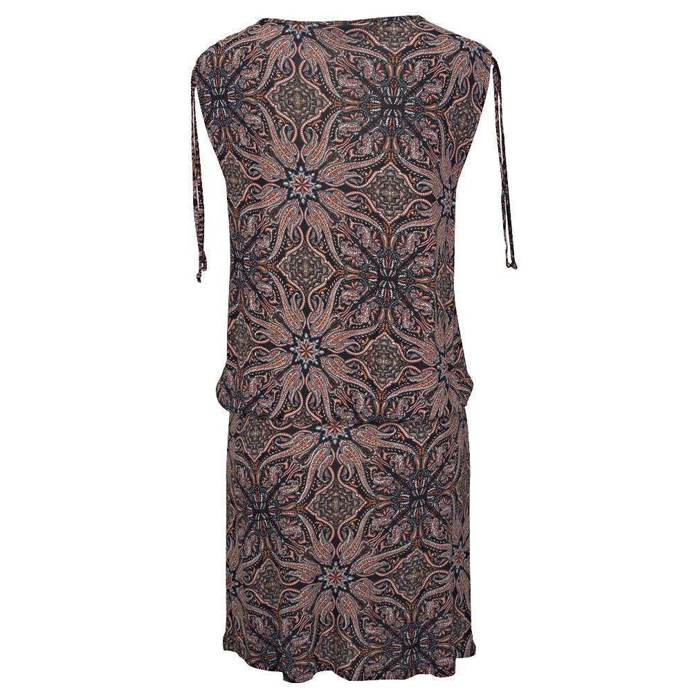 Casual Ladies Sleeveless Dress Retro Print Beach Mini Dresses