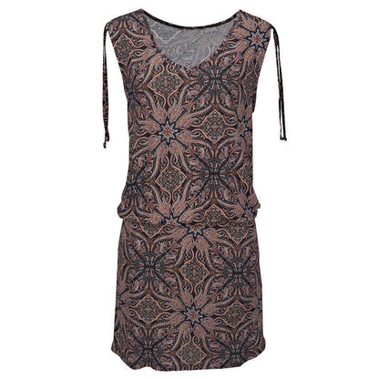 Casual Ladies Sleeveless Dress Retro Print Beach Mini Dresses