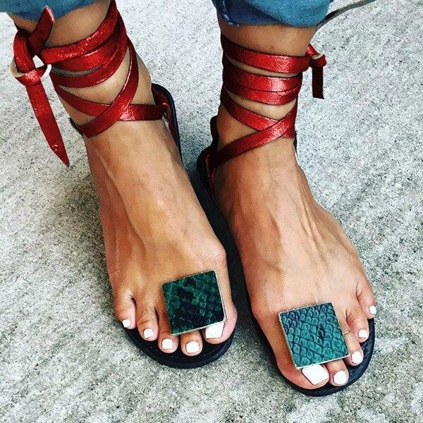 Nude Straps Rome Sandals Women Flat Sandals  Women'S Shoes