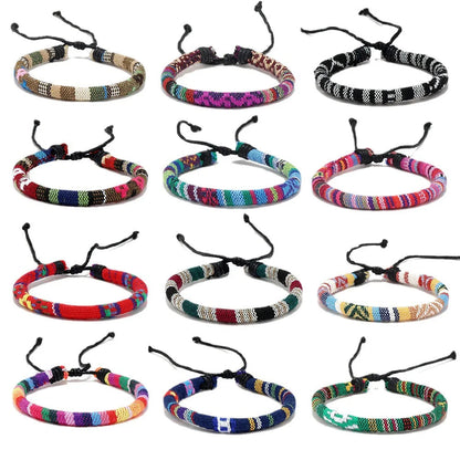Nepal Ethnic Bohemia Rope Bracelet Men Women Fabric Fil Tissu Bracelet For Men Wristbands Pulseras Hilo Tela Hombre