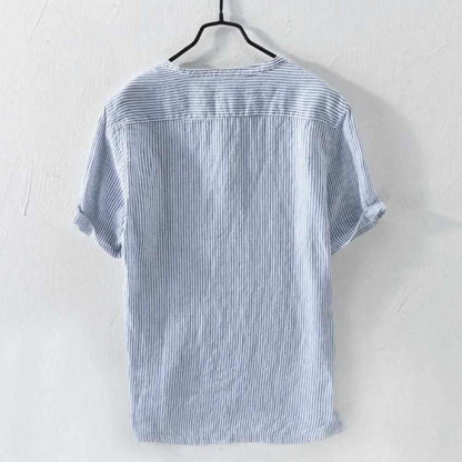 Saint Morris Gozo Striped Linen Shirt