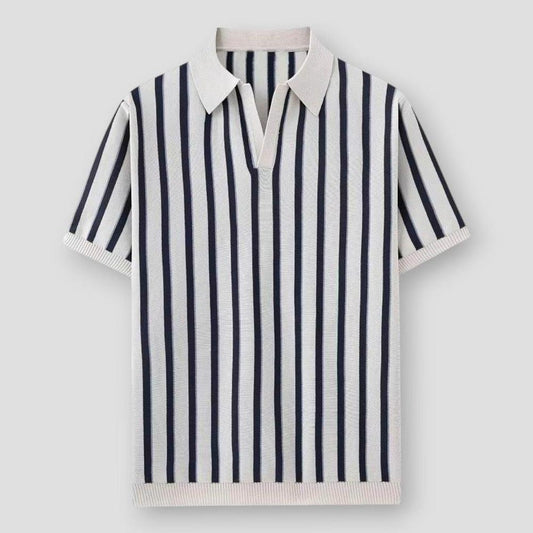 North Royal Moscow Striped Knitted Polo Shirt