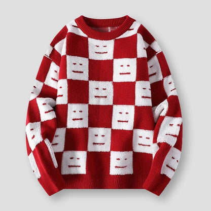 North Royal Smiley Checkered Sweater