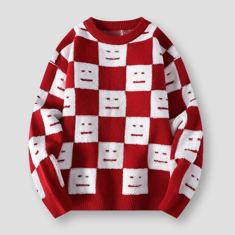 North Royal Smiley Checkered Sweater