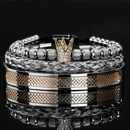 North Royal Stainless Steel Braided Bracelet
