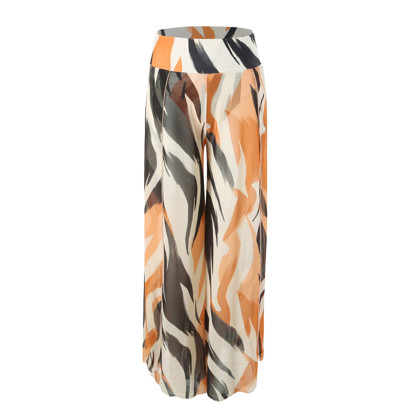 Women'S Bikini Set With Printed Pants - Polyester Fabric