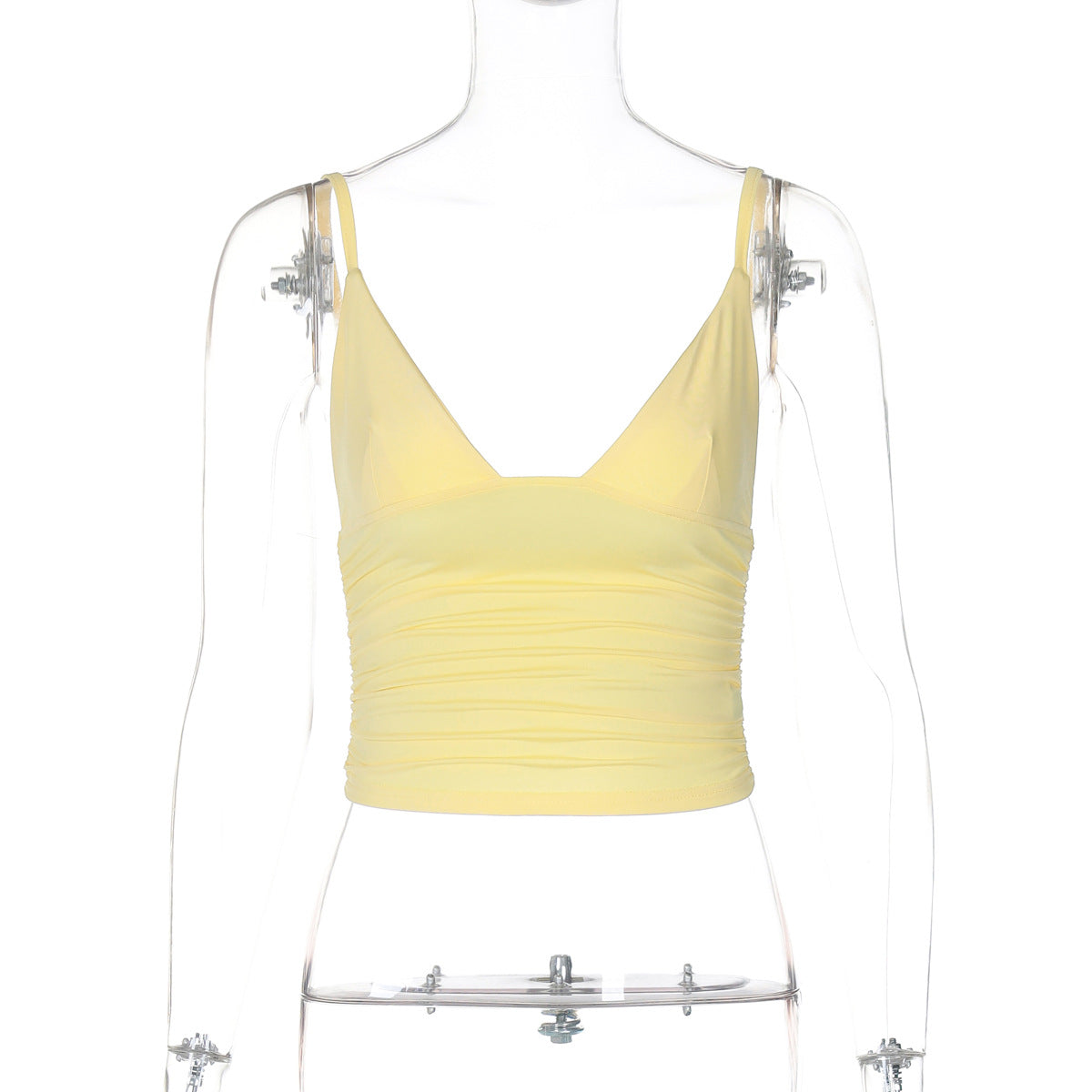 Trendy Casual V-Neck Crop Top