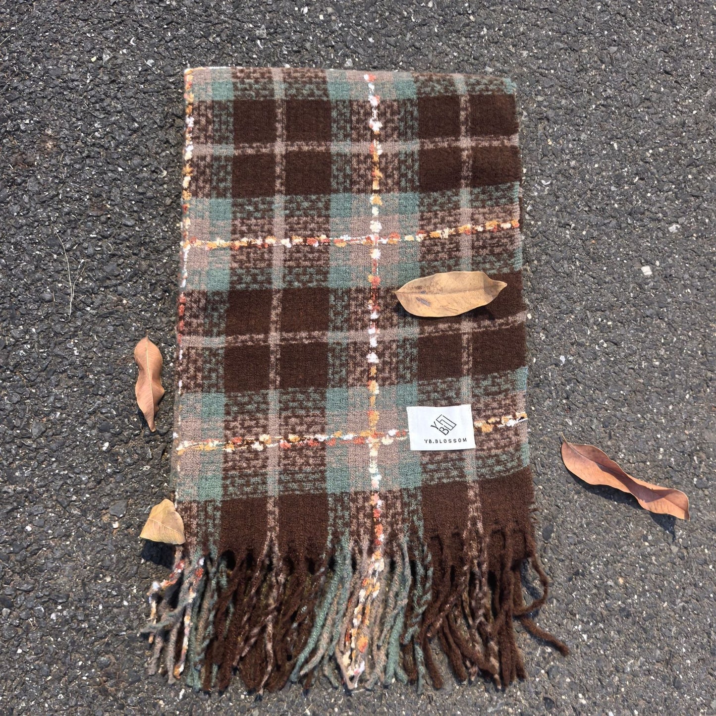 Classic Plaid Thicken Warm Christmas Theme Shawl