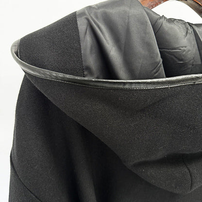 Belted Batwing Sleeve Wool Blend Jacket