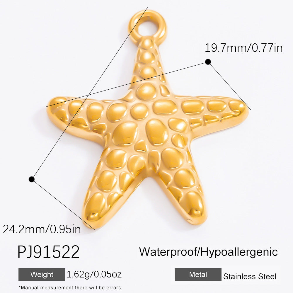 DIY Gradient Butterfly Flower Stainless Steel Pendants