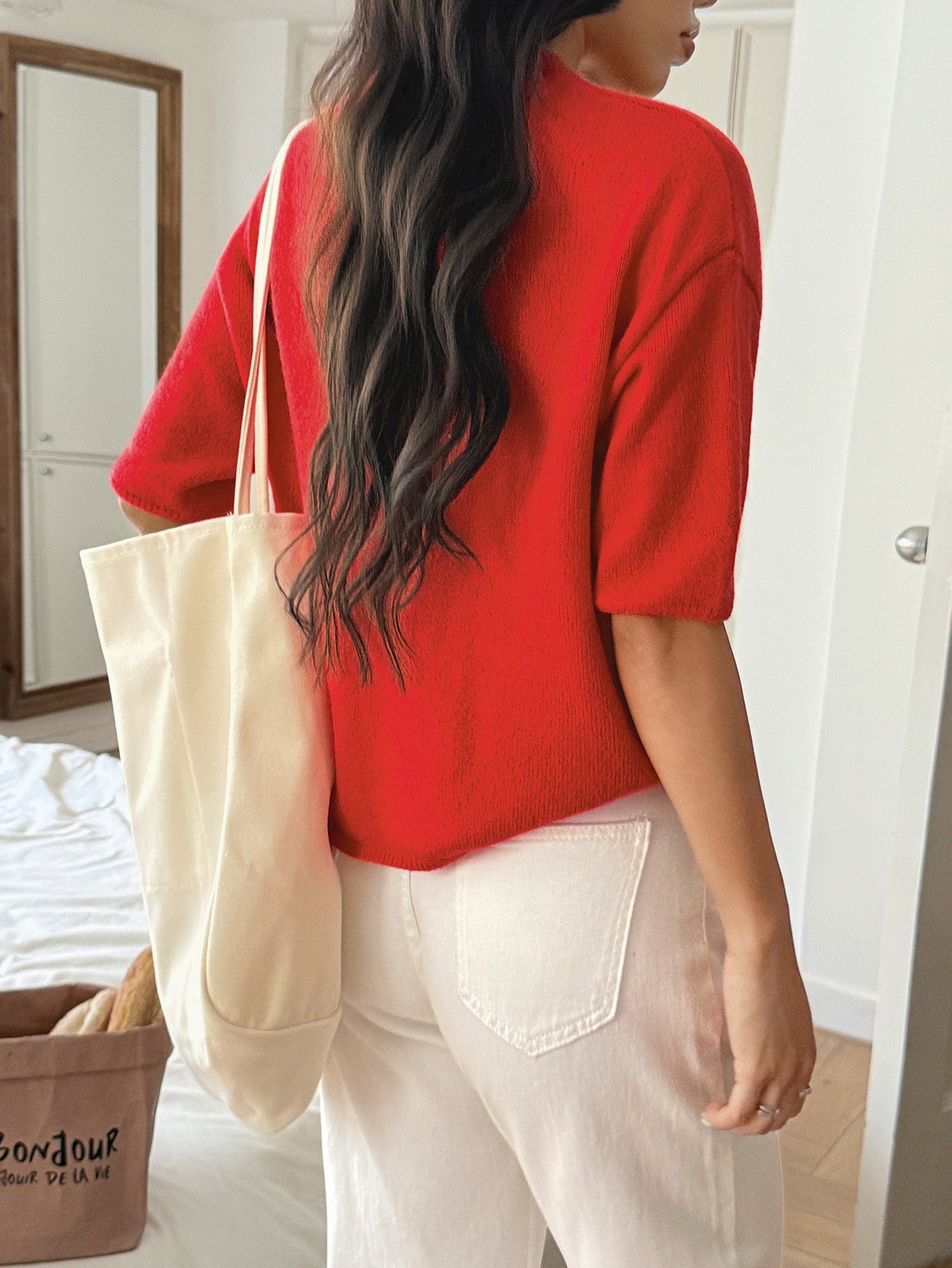 Casual Solid Color Women's Long Sleeve Sweater
