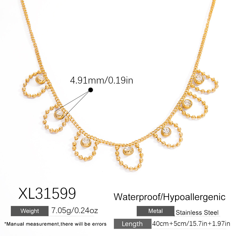 Geometric Design Stainless Steel Necklace for Women
