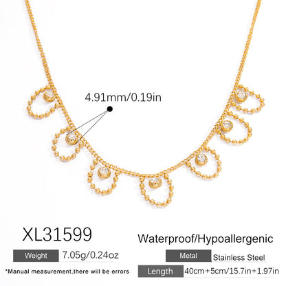 Geometric Design Stainless Steel Necklace for Women