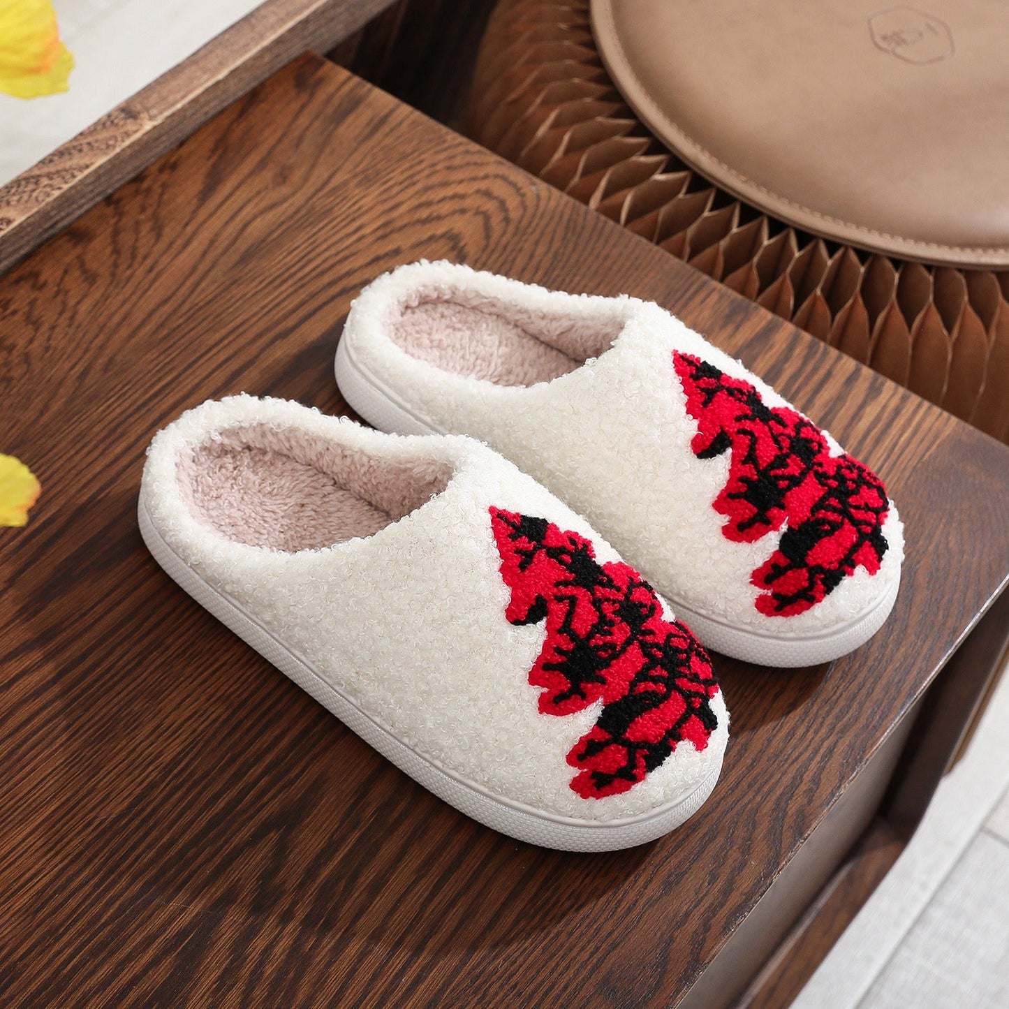 Christmas Grinch Plush Warm Indoor Slippers