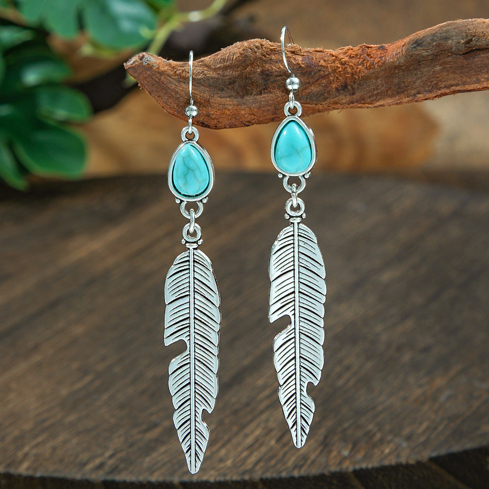 Fashion Bohemian Flower Earrings Vintage Silver Casual Statement Jewelry