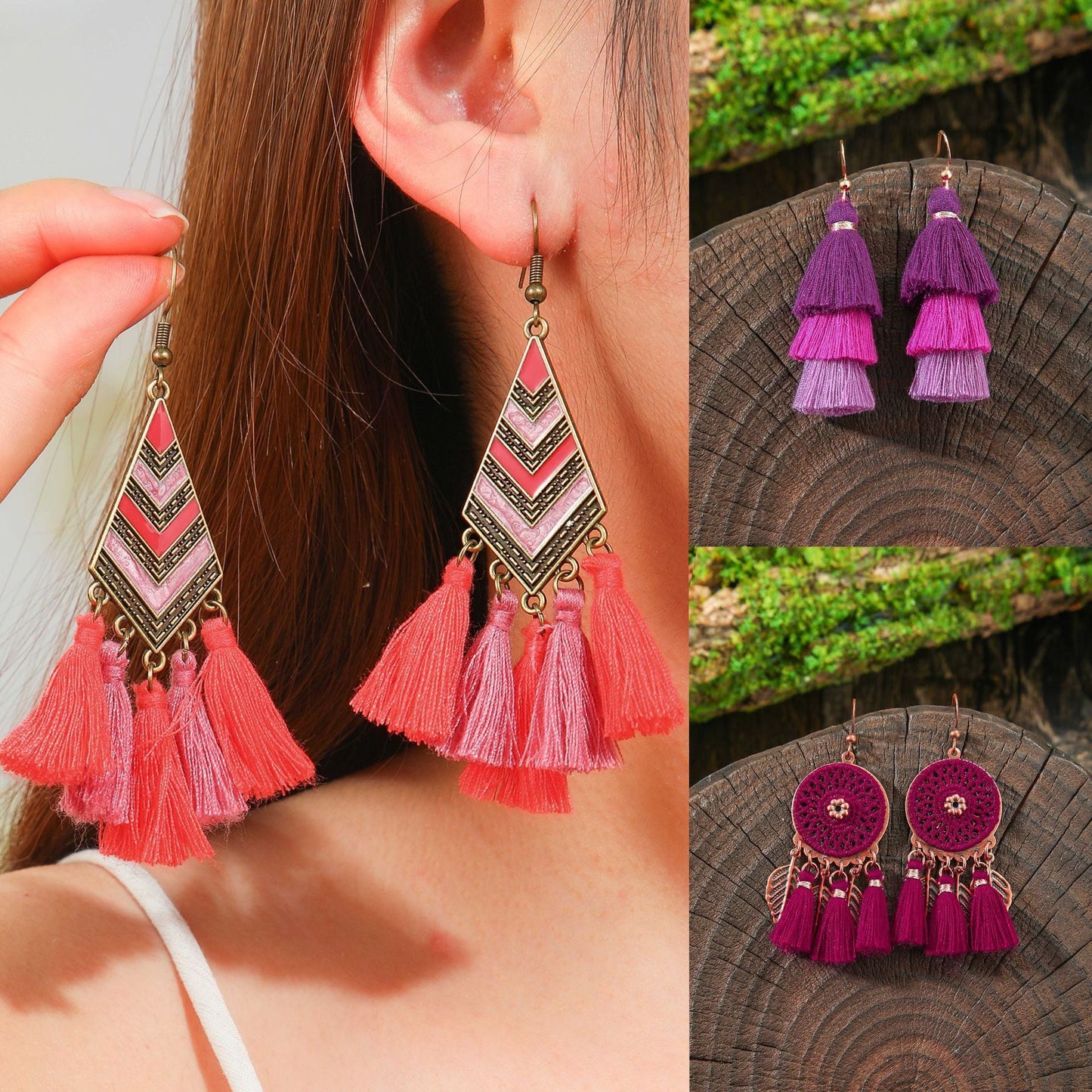 Bohemian Tassel Earrings Handmade for Travel and Vacation