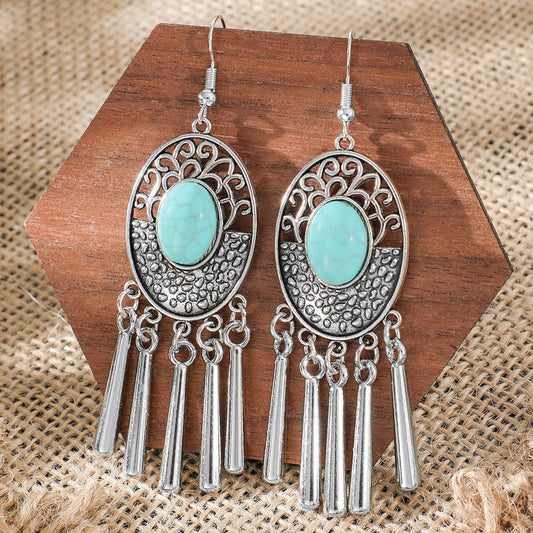 Trendy Tassel Drop Earrings Vintage Boho Statement Jewelry