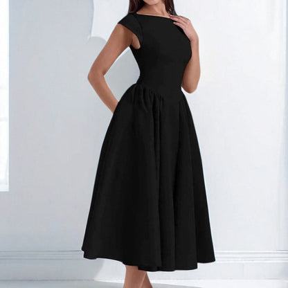 Elegance Backless Midi Dress Casual Slim Fit