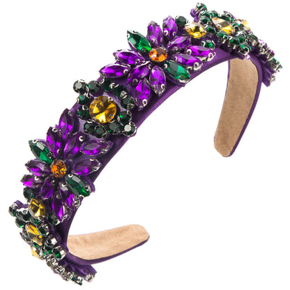 Fashionable Baroque Crystal Headband Luxury Party Hair Accessory