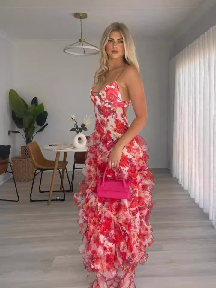 Fashionable Off-Shoulder Long Evening Dress With 3D Effect