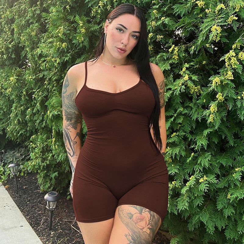 Trendy Plus Size Sleeveless Backless Jumpsuit Casual Chic