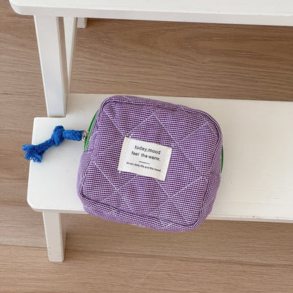 Trendy Plaid Pouch Bag Portable Coin Purse