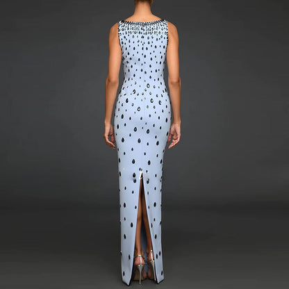Elegant Sequin-Embellished Long Maxi Dress