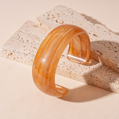 Vintage Tie-Dye Open Acrylic Bracelets