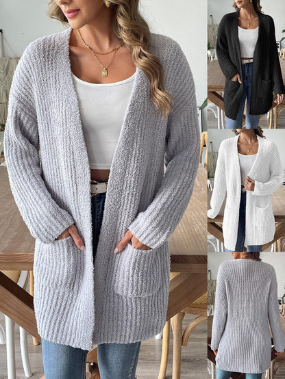 Women鈥檚 Casual Knit Cardigan With Pockets