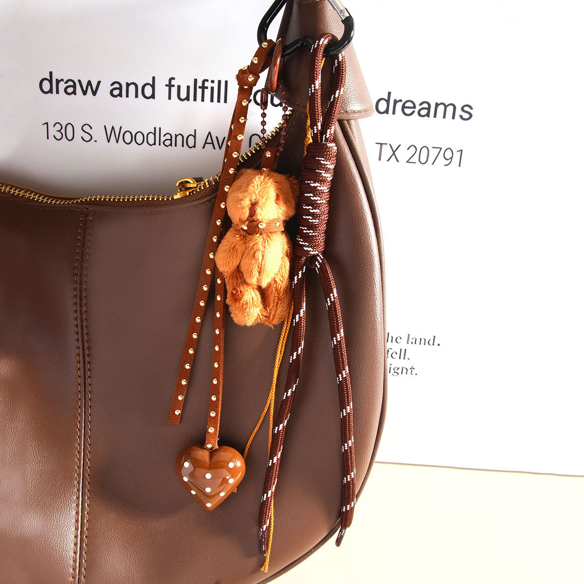 Love Bow Cute Keychain Bag CHarms