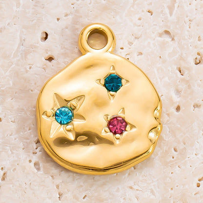 Fashionable DIY Jewelry Pendant Necklace Stainless Steel 18K Gold Plated