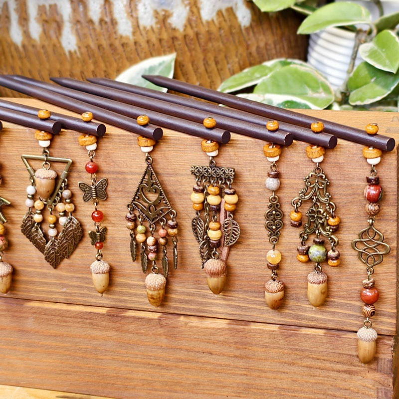 Vintage Leaf Hairpin Handmade Alloy Hair Accessories