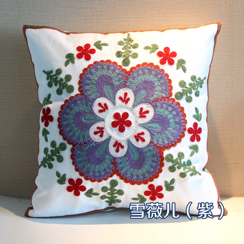 Ethnic Style Embroidered Throw Pillows Sofa Cushions  Cushions Pillow Covers, No Core