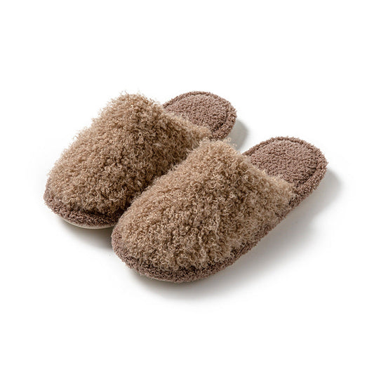 Solid Color Plush Soft Slippers