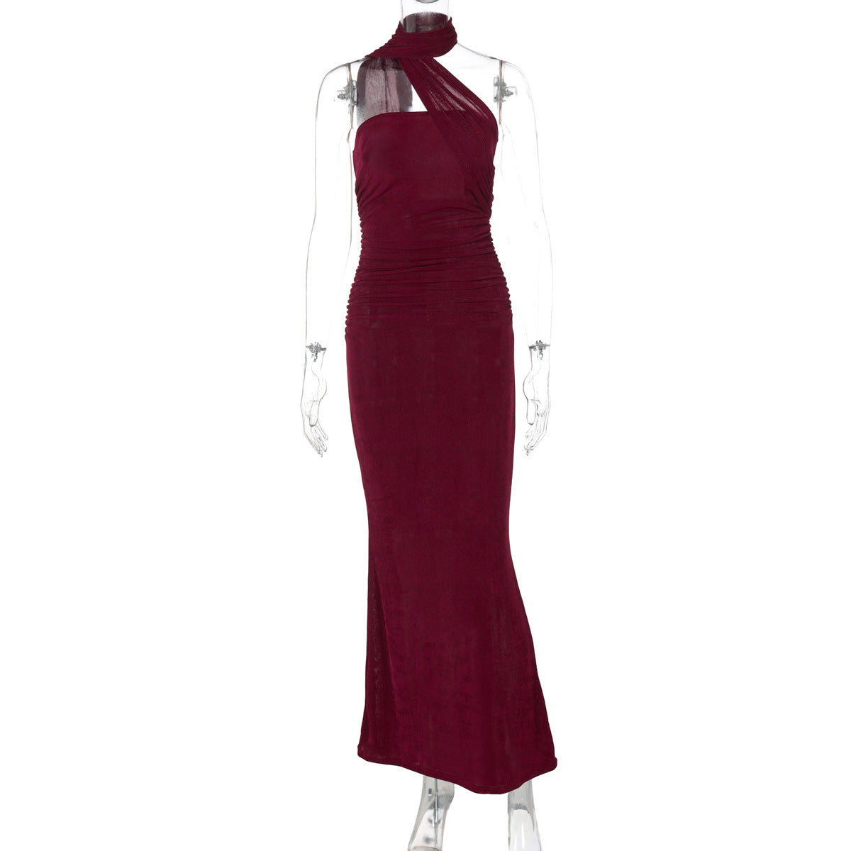 Sleeveless Bodycon Maxi Dress with Ribbons
